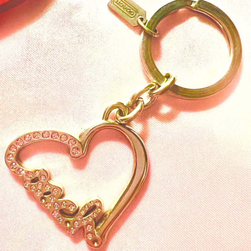 Coach keychain heart